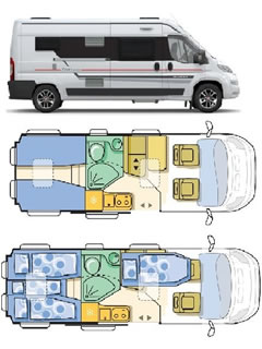 Adria Twin 640 SLX - tloris