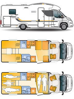 Sunliving Lido M 50 SL - tloris