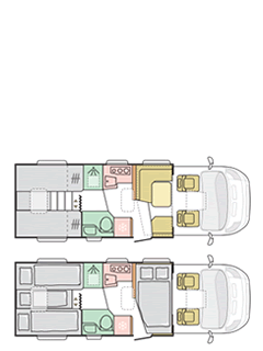 Adria Matrix M 670 SL ISO 22 - tloris