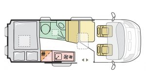 Adria Twin 600 SP tloris